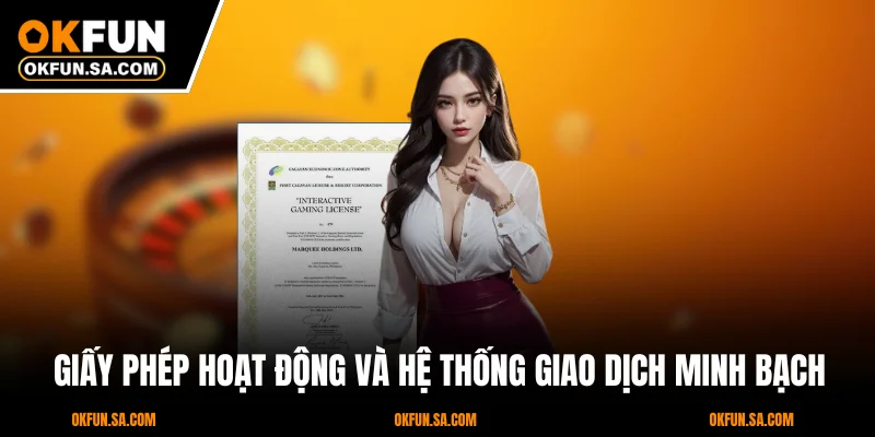 Giấy Phép Hoạt Động Và Hệ Thống Giao Dịch Minh Bạch